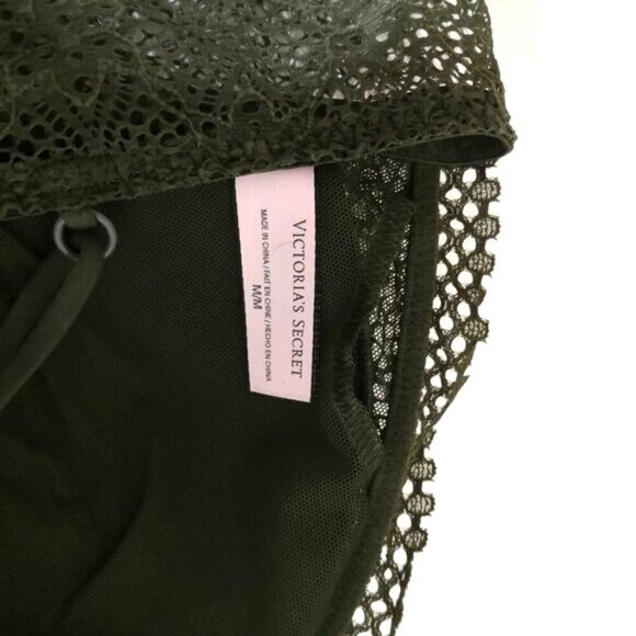 VICTORIA'S SECRET Embroidered Green Lace Lightly Padded Bralette Bra Size M - Picture 5 of 5